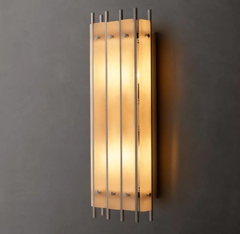 San Marco Alabaster Rectangular Wall Sconce - King Lamps