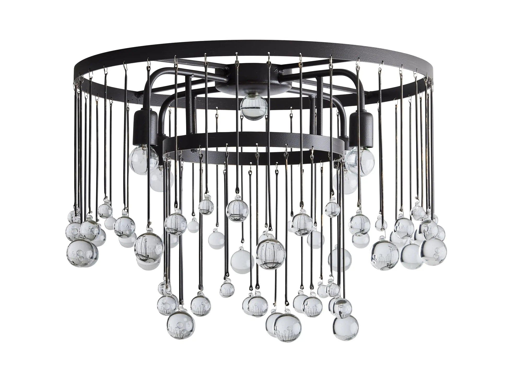 Aubrey Crystal Ball Flushmount Lamp - King Lamps