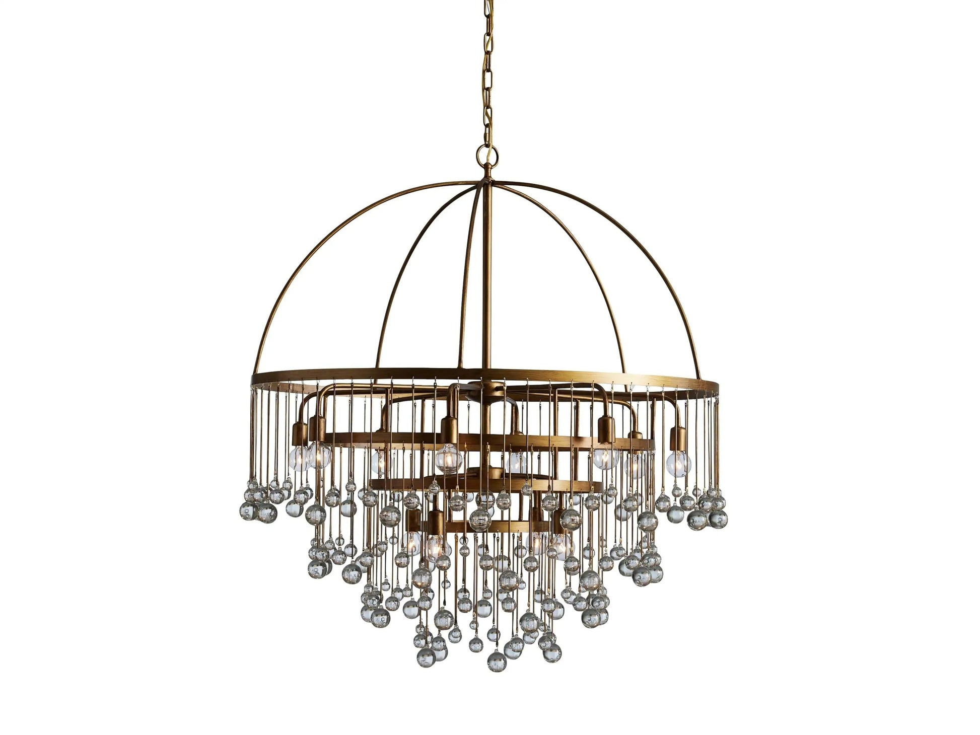 Aubrey Modern Crystal Ball 4 Tier Chandelier - King Lamps