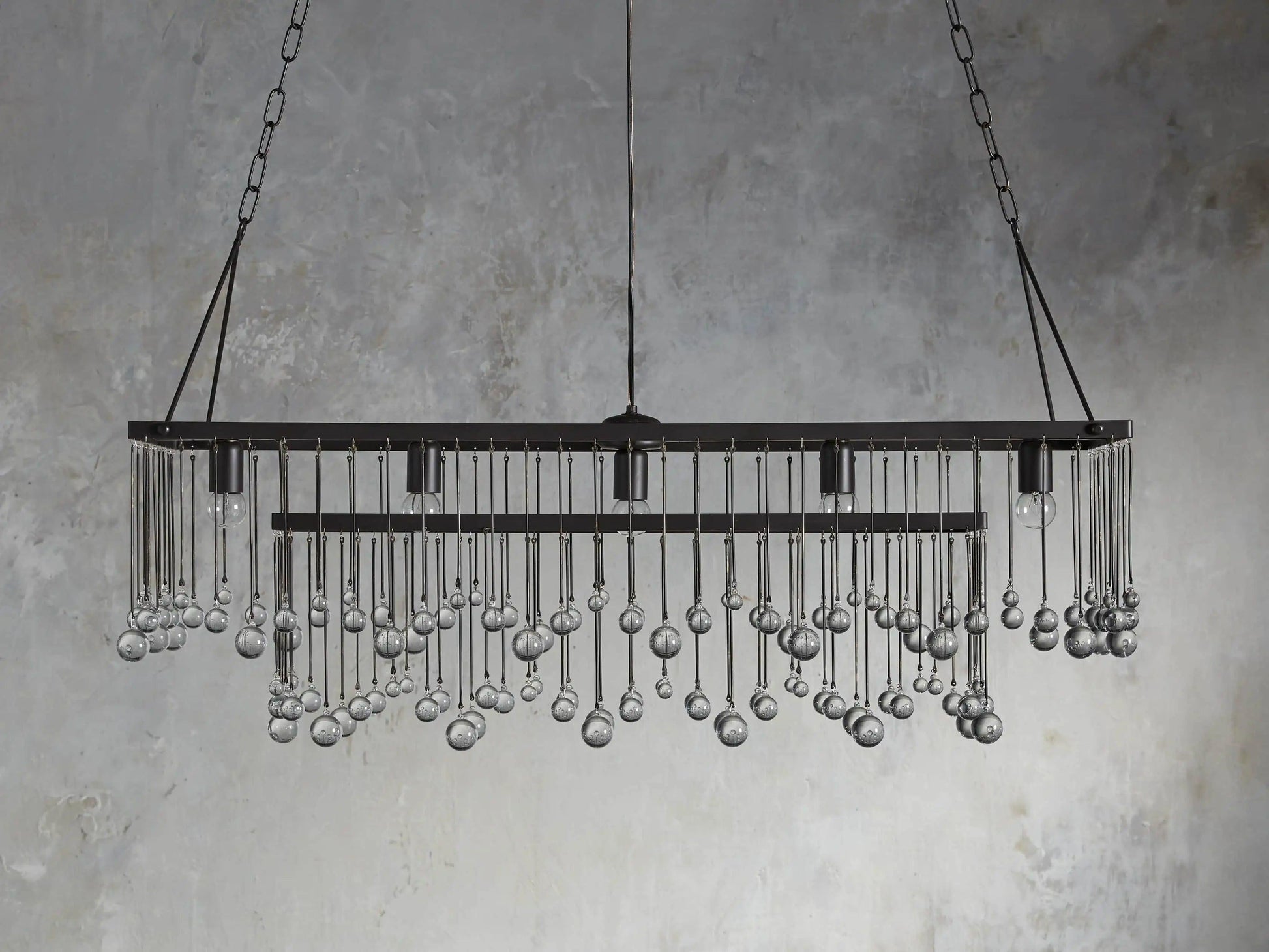 Aubrey Crystal Ball Rectangular Chandelier 47'' 60'' - King Lamps
