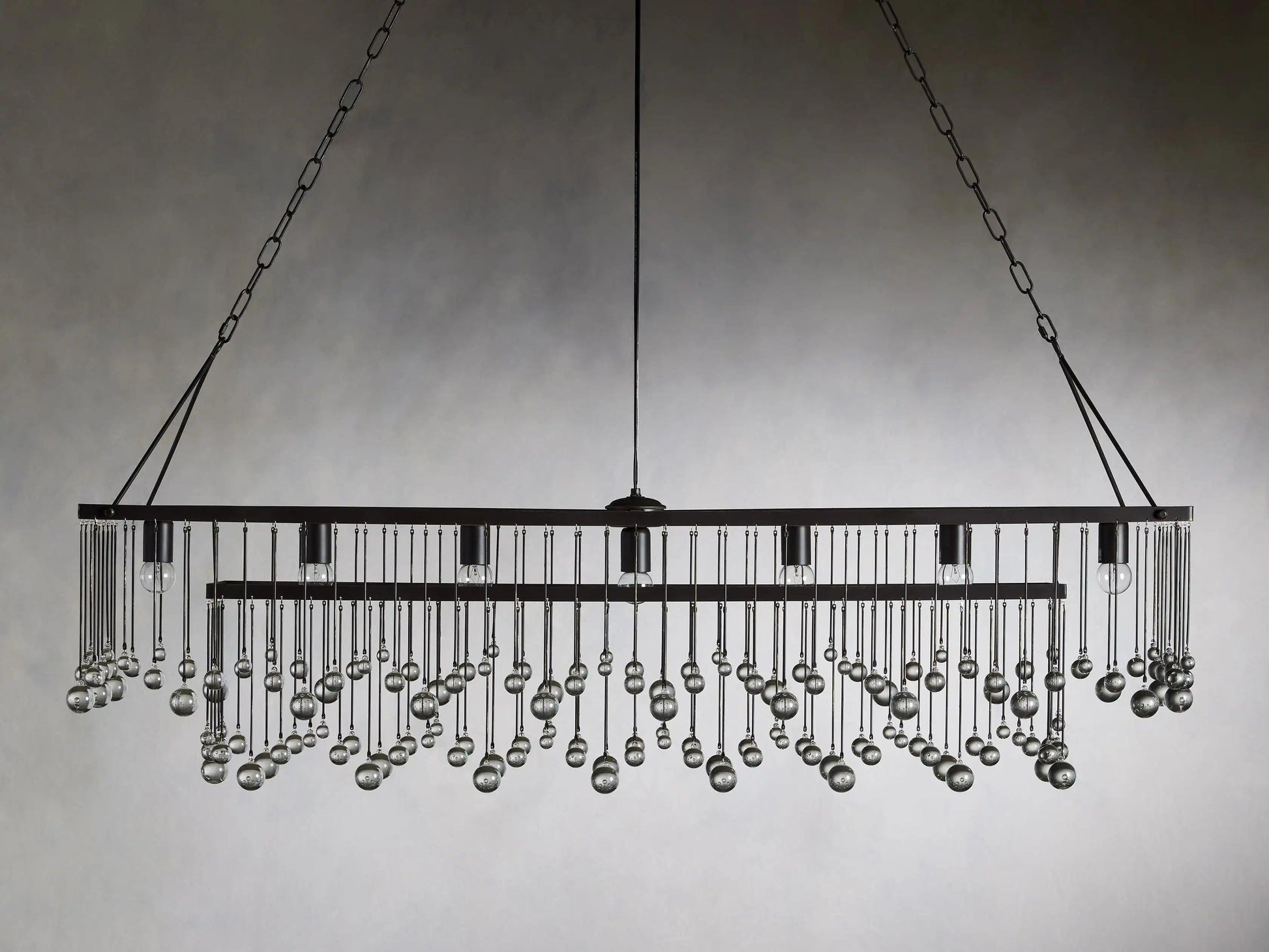 Aubrey Crystal Ball Rectangular Chandelier 47'' 60'' - King Lamps