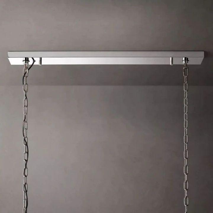 Harlow Calcite Rectangular Chandelier 54" - King Lamps
