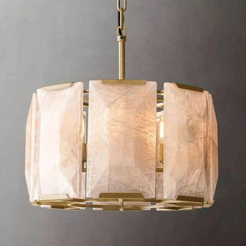 Harlow Calcite Round Chandelier 19" - King Lamps