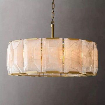 Harlow Calcite Round Chandelier 31" - King Lamps
