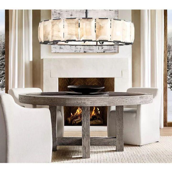 Harlow Calcite Round Chandelier 43" - King Lamps