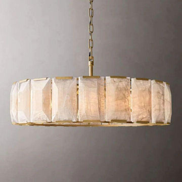 Harlow Calcite Round Chandelier 43" - King Lamps
