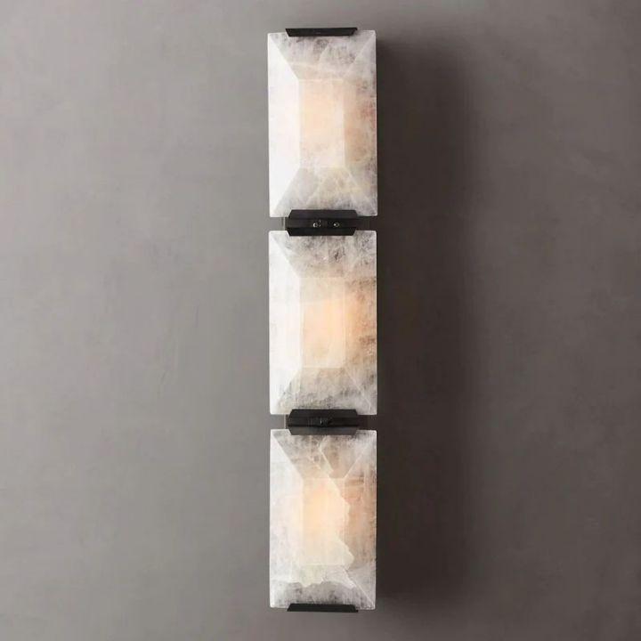 Harlow Calcite Triple Sconce - King Lamps