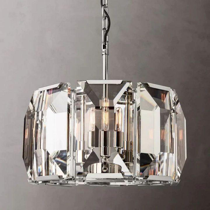 Harlow Crystal Round Chandelier 19" - King Lamps