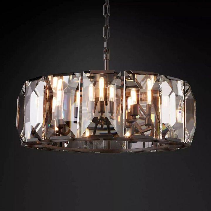 Harlow Crystal Round Chandelier 31" - King Lamps