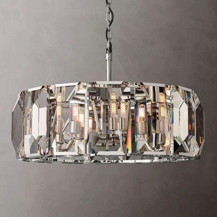 Harlow Crystal Round Chandelier 31" - King Lamps
