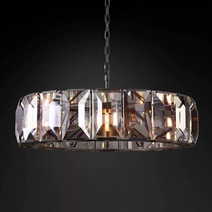 Harlow Crystal Round Chandelier 43" - King Lamps