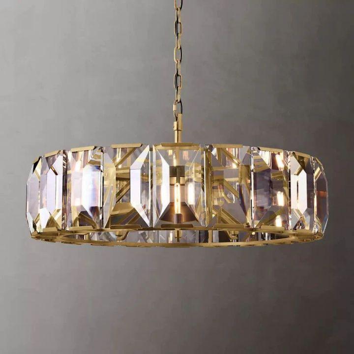 Harlow Crystal Round Chandelier 43" - King Lamps