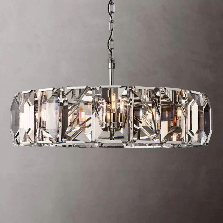 Harlow Crystal Round Chandelier 43" - King Lamps