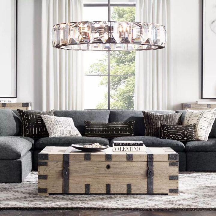 Harlow Crystal Round Chandelier 60" - King Lamps