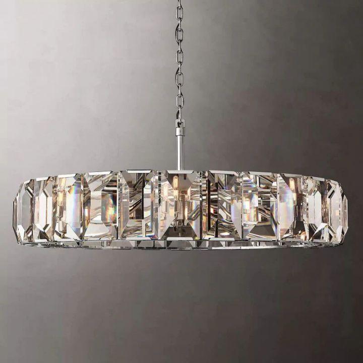 Harlow Crystal Round Chandelier 60" - King Lamps