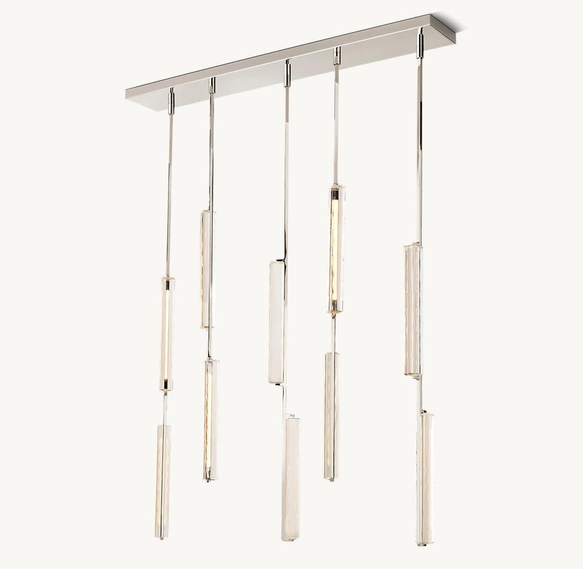 Audubon Linear Crystal Chandelier 54"L - King Lamps