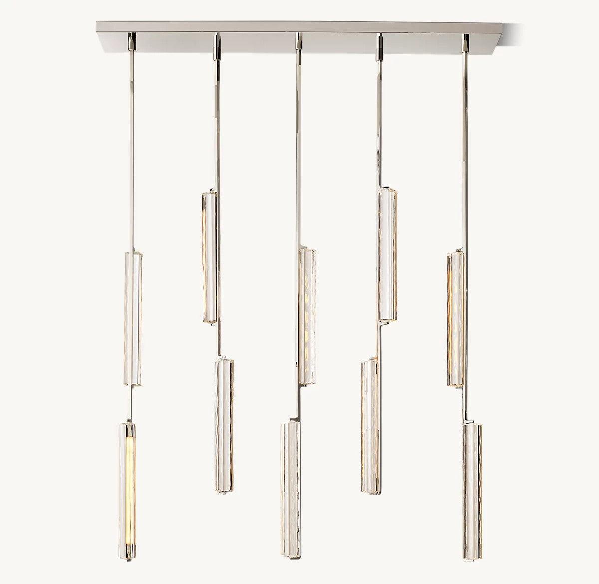 Audubon Linear Crystal Chandelier 54"L - King Lamps
