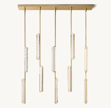 Audubon Linear Crystal Chandelier 54"L - King Lamps