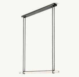 Audubon Single Bar Crystal Chandelier 60" - King Lamps