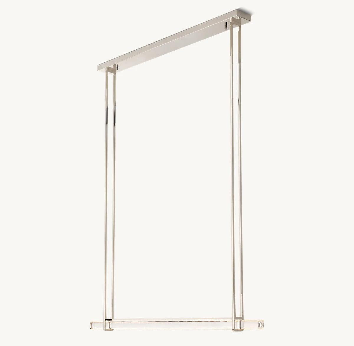 Audubon Single Bar Crystal Chandelier 60" - King Lamps