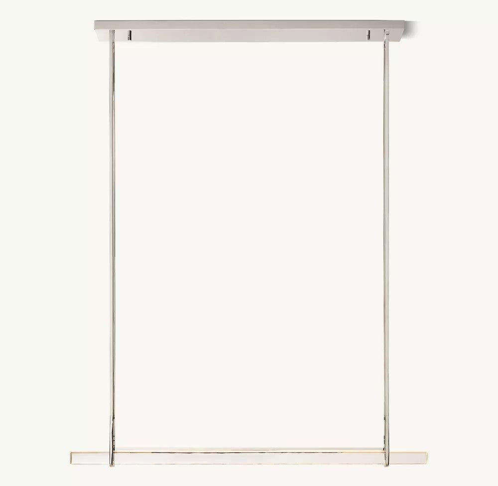 Audubon Single Bar Crystal Chandelier 60" - King Lamps