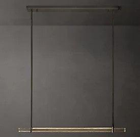 Audubon Single Bar Crystal Chandelier 60" - King Lamps