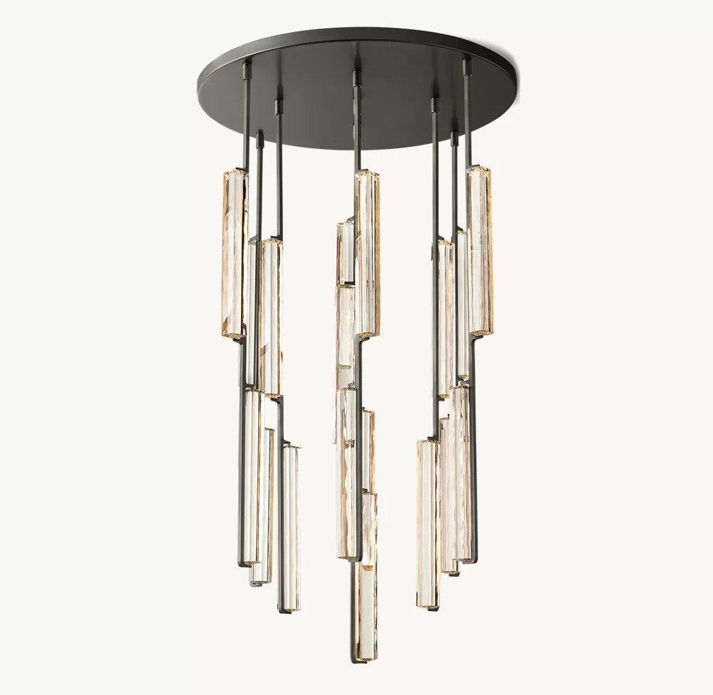 Audubon Round Crystal Chandelier 40"D - King Lamps