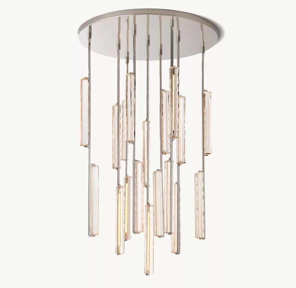 Audubon Round Crystal Chandelier 40"D - King Lamps