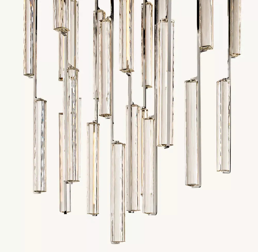 Audubon Round Crystal Chandelier 56"D - King Lamps
