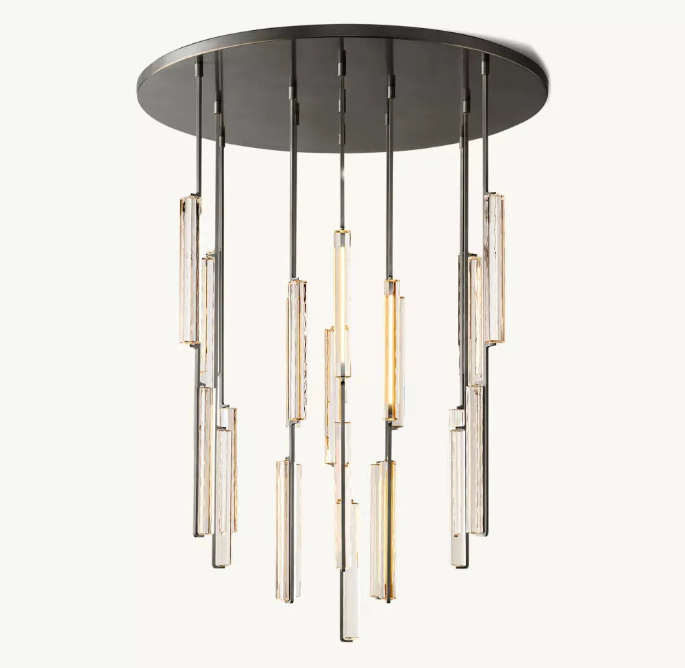 Audubon Round Crystal Chandelier 56"D - King Lamps