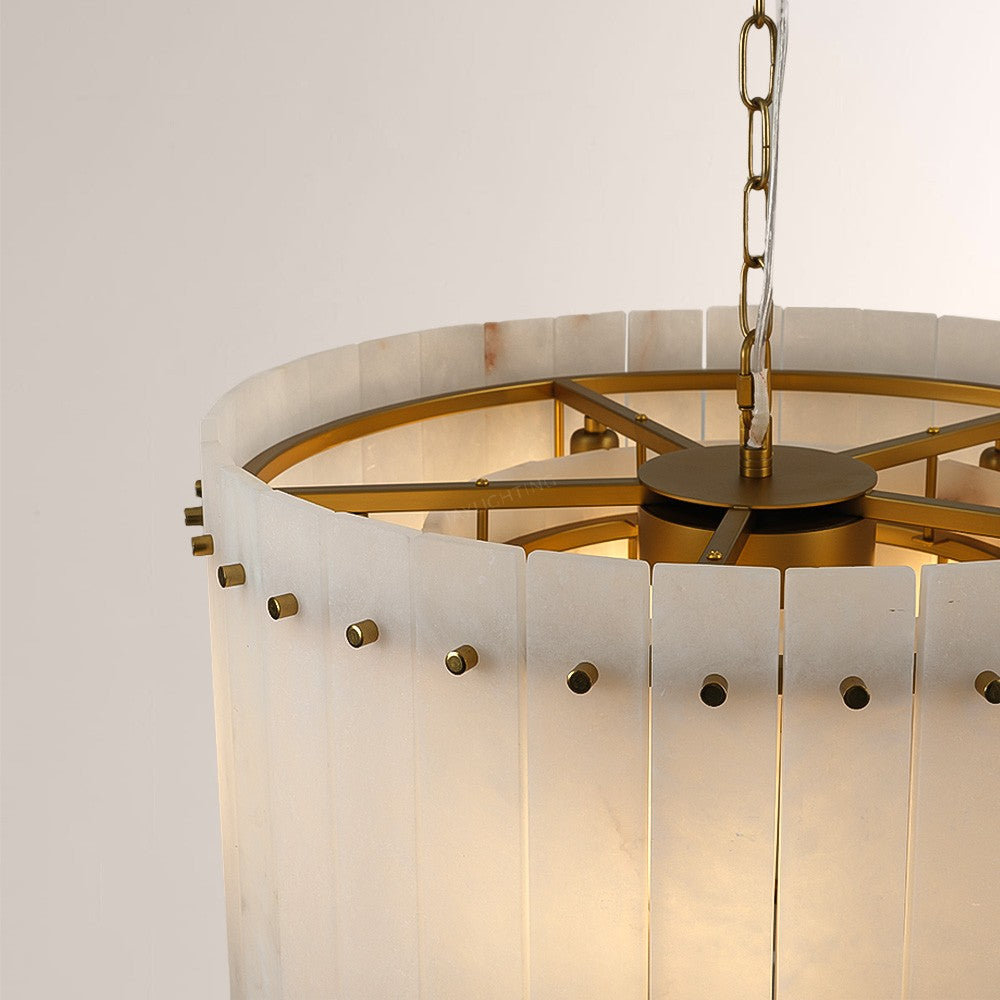 Aurelius Alabaster Round Chandelier 22‘’ - King Lamps