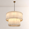 Aurelius Alabaster Round 2-Tiered Chandelier 37‘’ - King Lamps