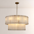 Aurelius Alabaster Round 2-Tiered Chandelier 48‘’ - King Lamps