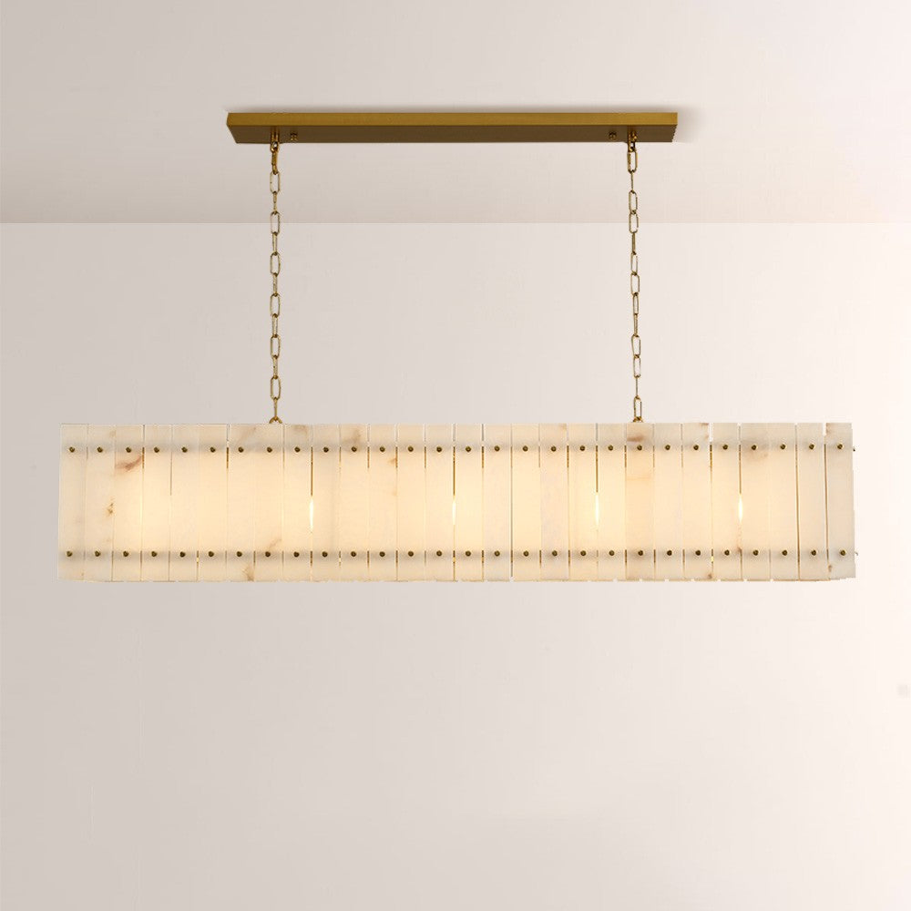 Aurelius Alabaster Linear Chandelier 54'' - King Lamps