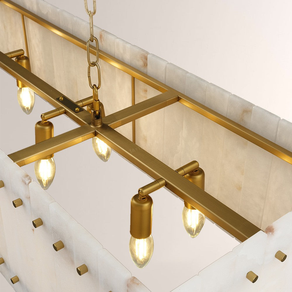 Aurelius Alabaster Linear Chandelier 72'' - King Lamps