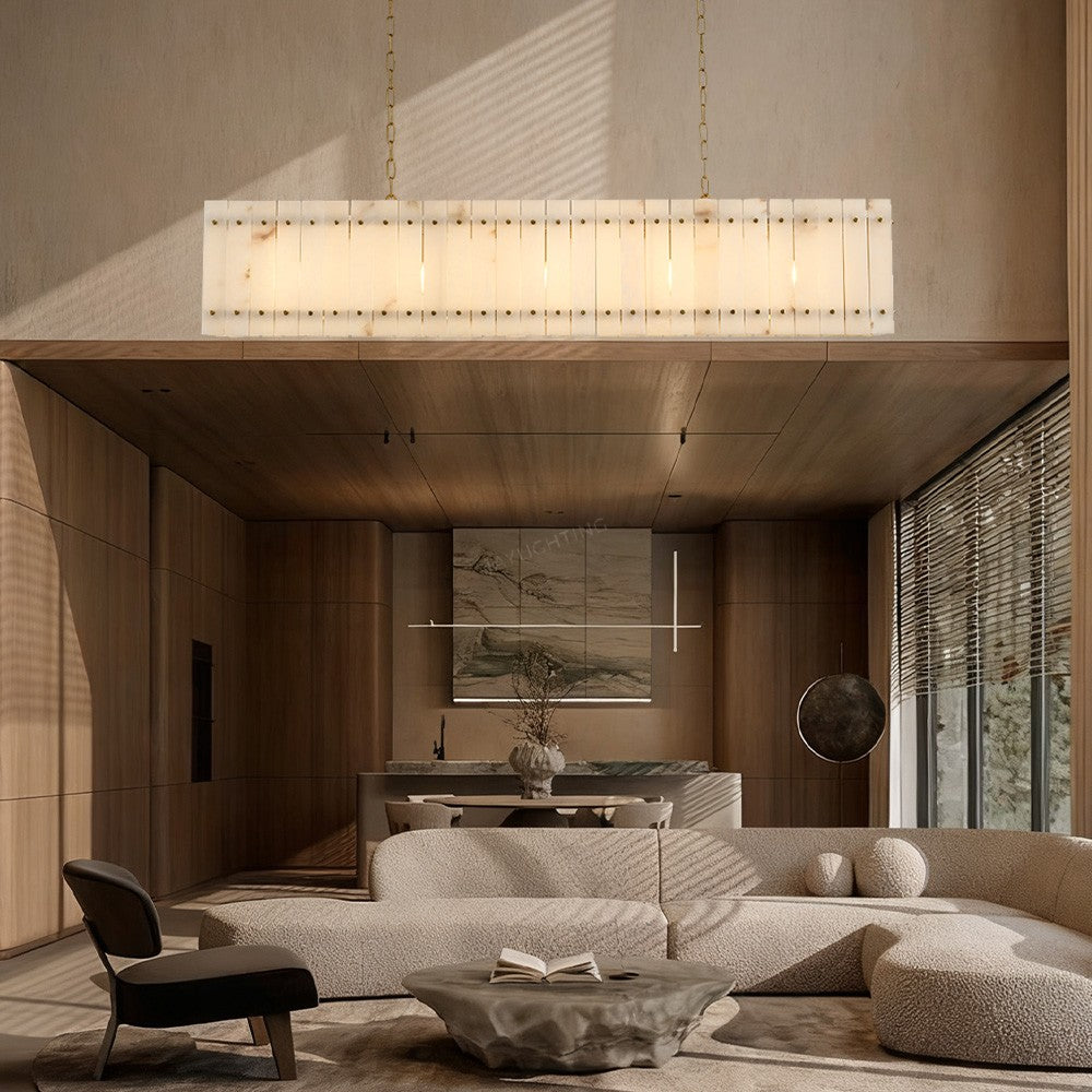 Aurelius Alabaster Linear Chandelier 72'' - King Lamps