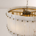 Aurelius Alabaster Round 2-Tiered Chandelier 22‘’ - King Lamps