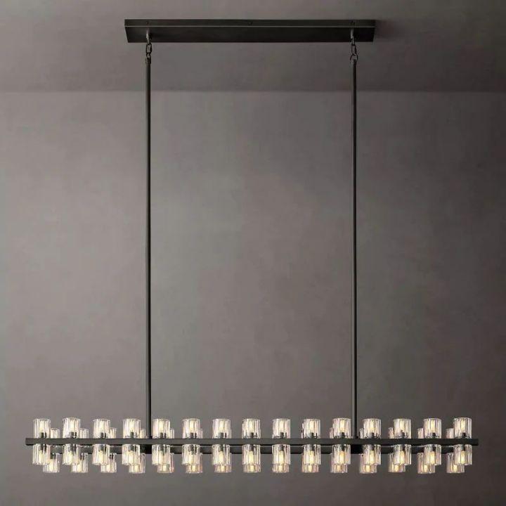 Arcachon Rectangular Chandelier 54" - King Lamps