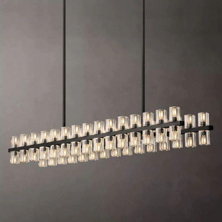 Arcachon Rectangular Chandelier 54" - King Lamps