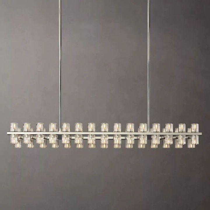 Arcachon Rectangular Chandelier 54" - King Lamps