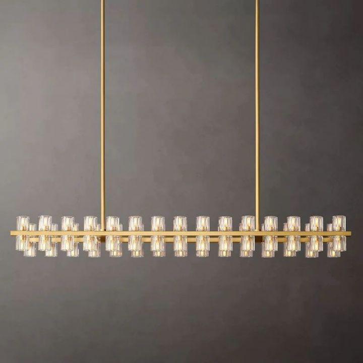 Arcachon Rectangular Chandelier 54" - King Lamps