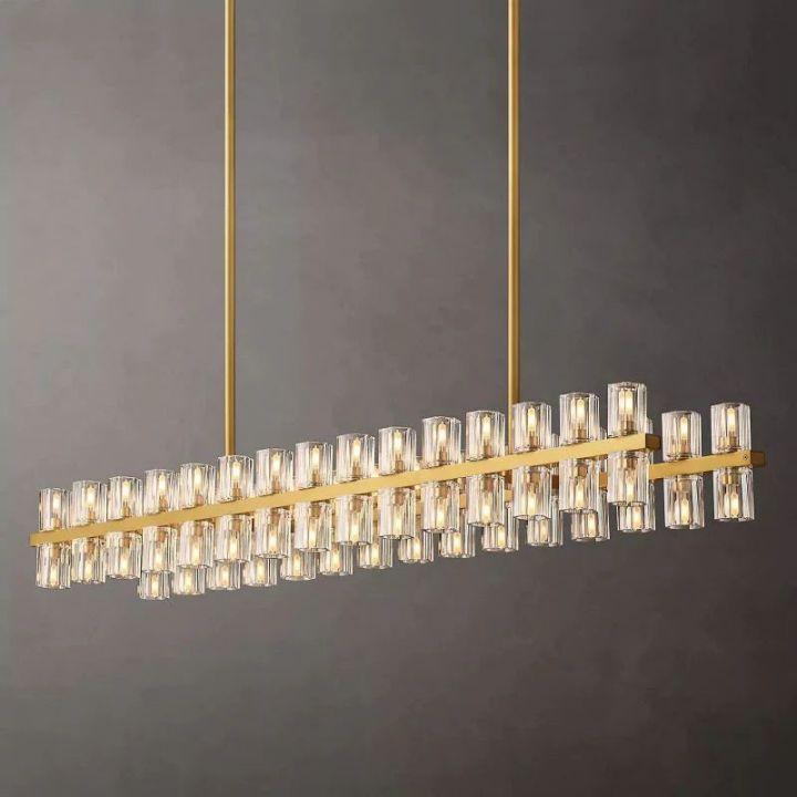 Arcachon Rectangular Chandelier 54" - King Lamps