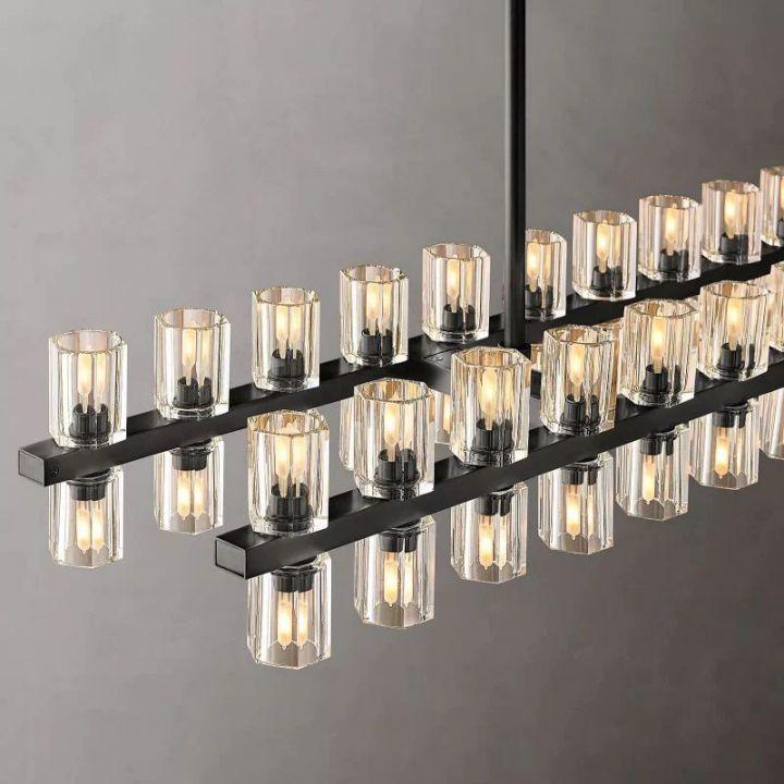 Arcachon Rectangular Chandelier 54" - King Lamps