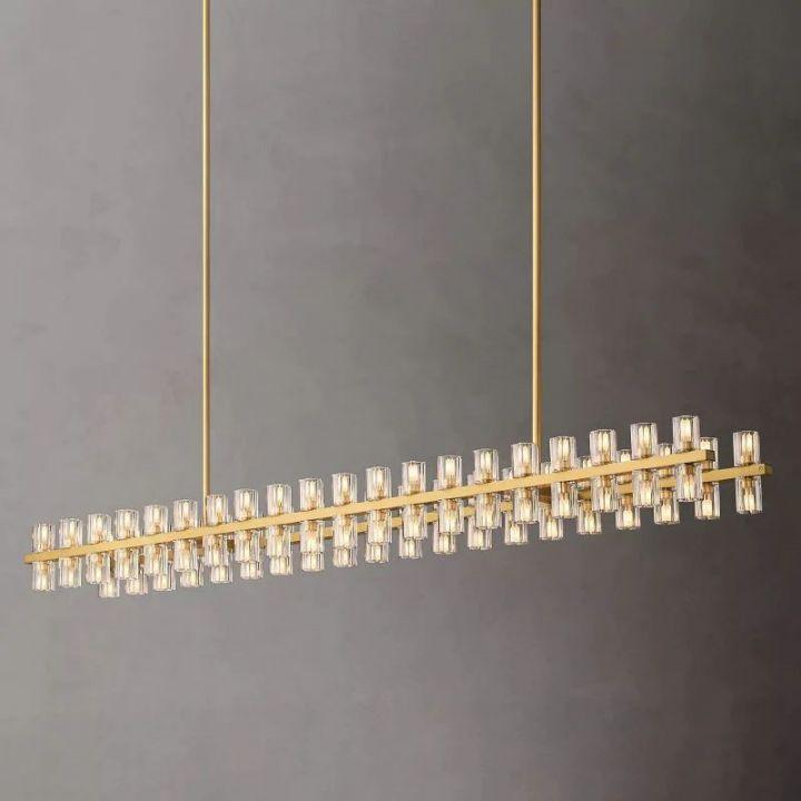 Arcachon Rectangular Chandelier 72" - King Lamps