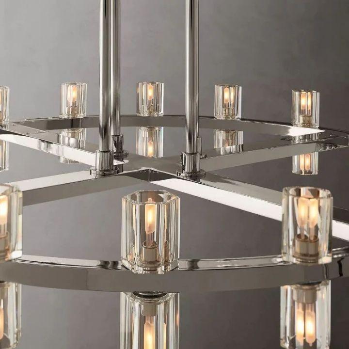 Arcachon Round 2-Tier Chandelier 60" For Dining Room Kitchen island - King Lamps