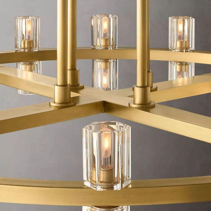Arcachon Round 2-Tier Chandelier 60" For Dining Room Kitchen island - King Lamps