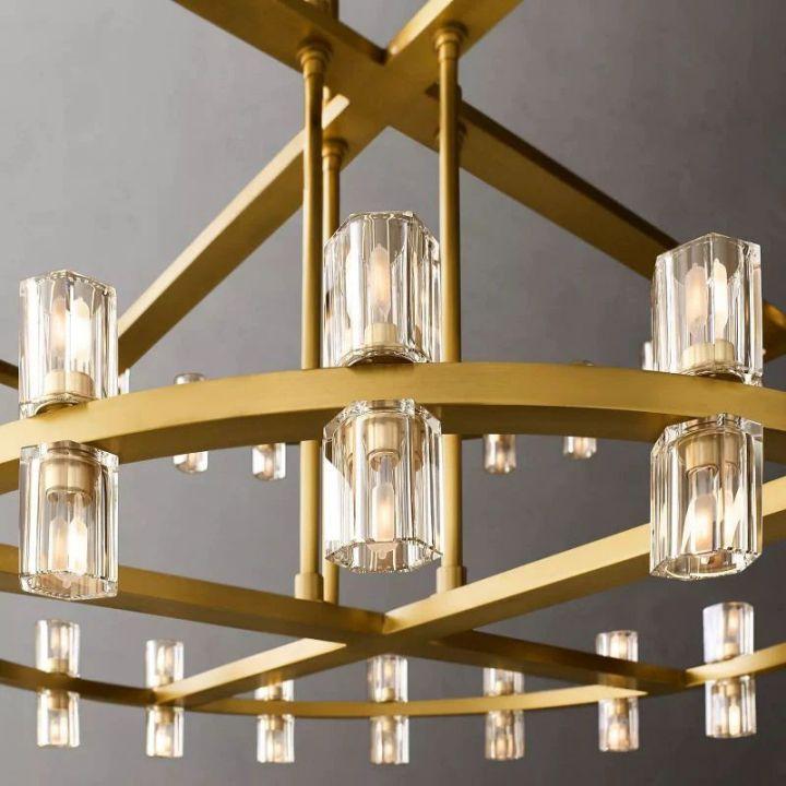 Arcachon Round 2-Tier Chandelier 60" For Dining Room Kitchen island - King Lamps
