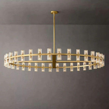 Arcachon Round Glass Chandelier 60" For Living Room - King Lamps