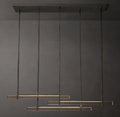 Audubon Triple Bar Linear Crystal Chandelier 60