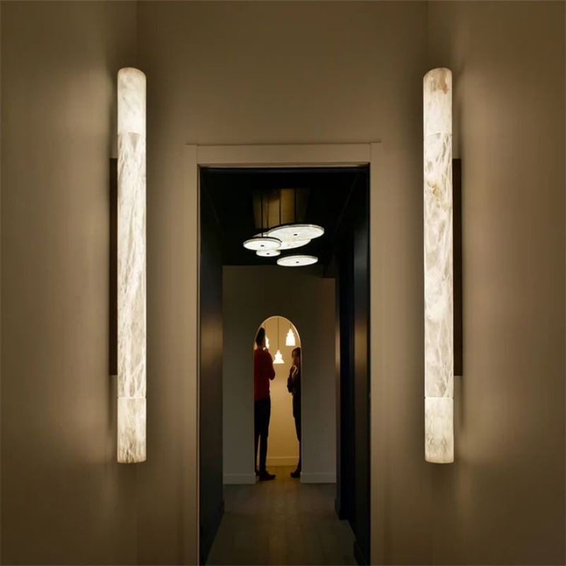 Alabaster Pillar Sconce - King Lamps